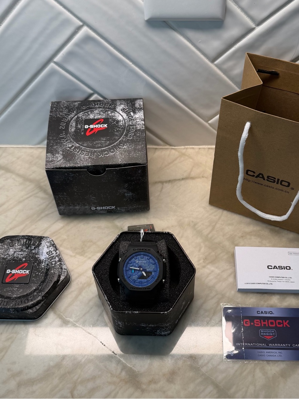 G-Shock Black Watch with Blue Dial – Rugged Everyday Sport Style